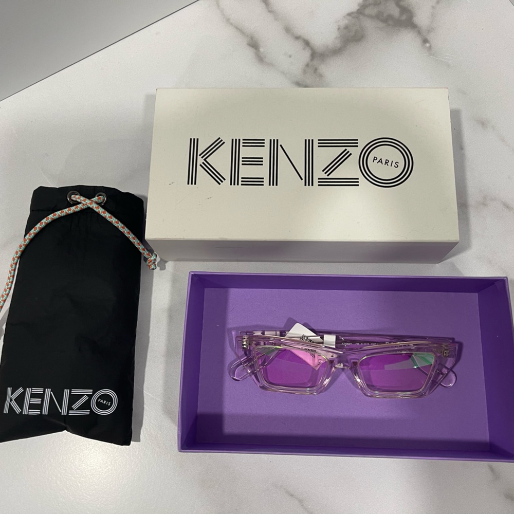 Womens New Authentic Kenzo Light Pink Sunglasses Fun